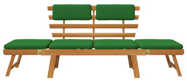 VidaXL 2 az 1-ben Akácfa Kerti Pad és Heverő - 190 cm