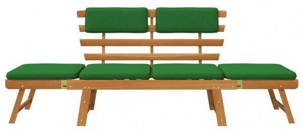 VidaXL 2 az 1-ben Akácfa Kerti Pad és Heverő - 190 cm