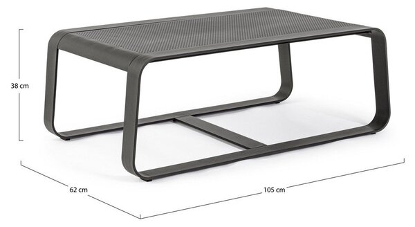 Alumínium kerti dohányzóasztal 62x105 cm Merrigan – Bizzotto