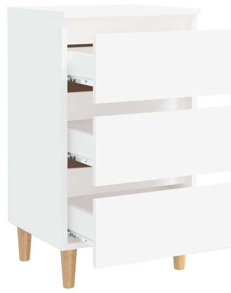VidaXL Éjjeliszekrény - Fehér - 3 Fiókos - 40x35x69cm