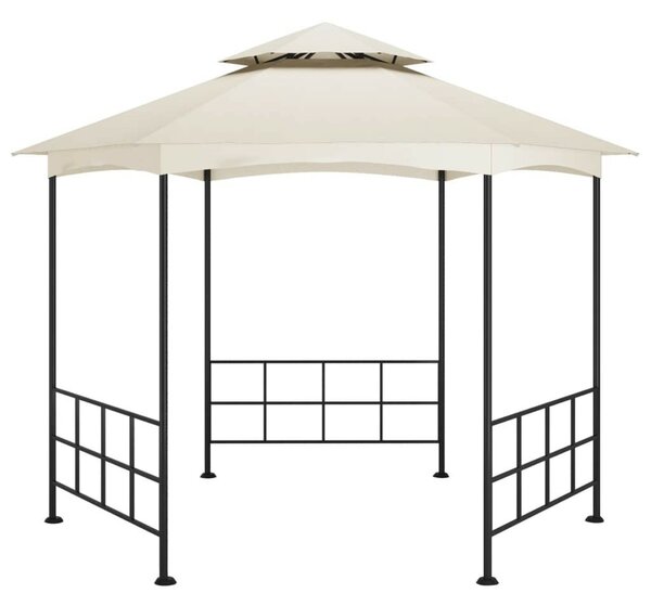 VidaXL krémszínű pavilon oldalfalakkal 3,1 x 2,7 m