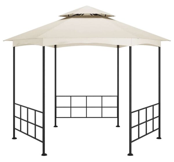 VidaXL krémszínű pavilon oldalfalakkal 3,1 x 2,7 m