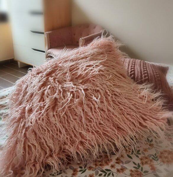 Párnahuzat plüss rózsaszín
