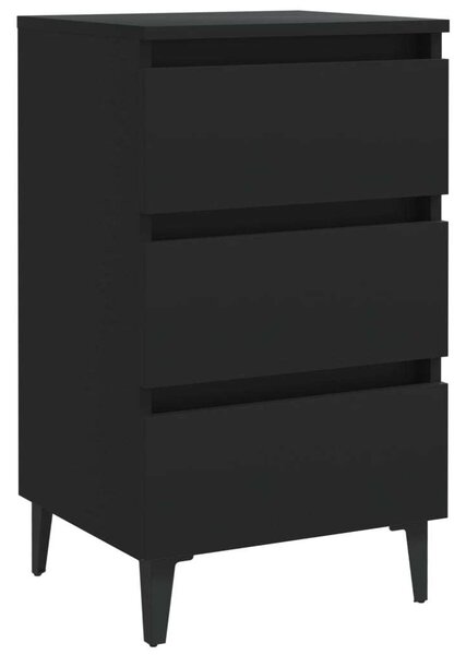 VidaXL Éjjeliszekrény - Fekete - 3 Fiók - 40x35x69cm