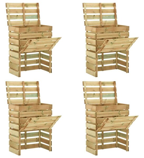 VidaXL Komposztáló Készlet - Fenyőfa - 4 db - 80x50x100 cm