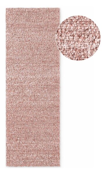 Törtrózsaszín kézi szövésű buklé futószőnyeg 80x200 cm Notting Hill Portobello – Ted Baker