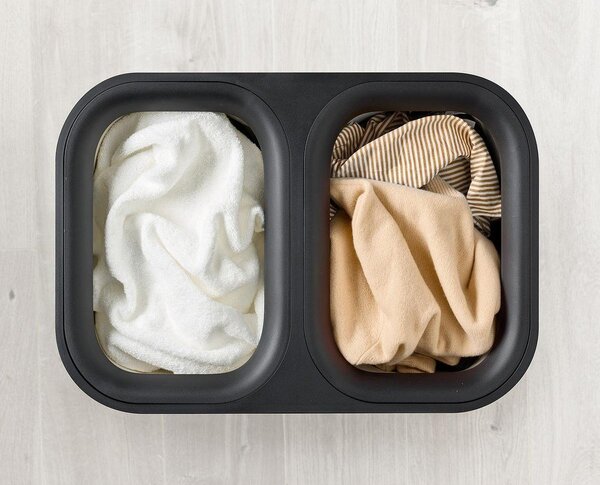 Fekete bambusz szennyeskosár 2x45 l Tota Luxe – Joseph Joseph