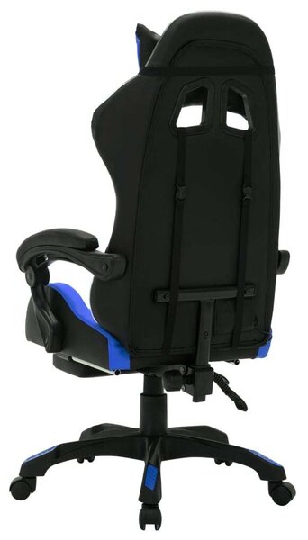 Gamer Szék - RGB LED - Kék-Fekete - Állítható
