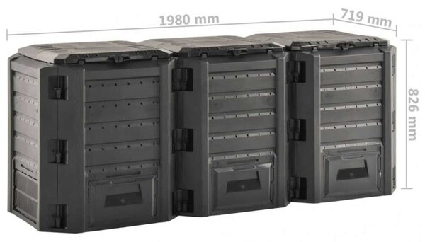 VidaXL Kerti Komposztáló - 1200L