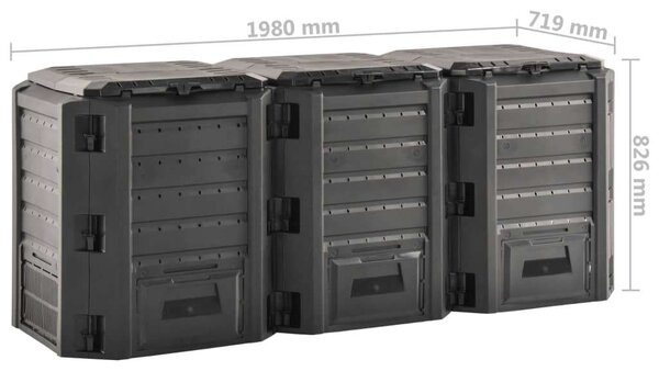 VidaXL Kerti Komposztáló - 1200L