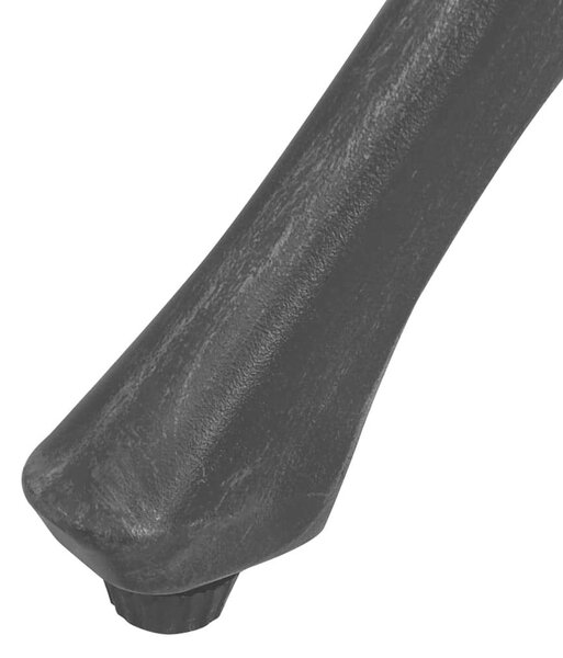 VidaXL Öntött Alumínium Kerti Asztal - Fekete - 90cm