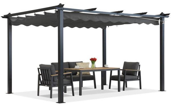 Barbados terasz pergola 3x3 m Garden Point antracit