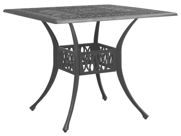 VidaXL Kerti Asztal - Öntött Alumínium - Fekete - 90x90 cm