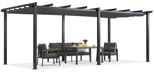 Barbados Garden Point 3x6 m-es antracit terasz pergola