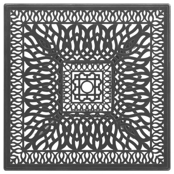 VidaXL Kerti Asztal - Öntött Alumínium - Fekete - 90x90 cm