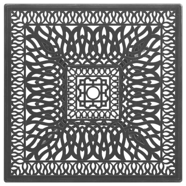 VidaXL Kerti Asztal - Öntött Alumínium - Fekete - 90x90 cm