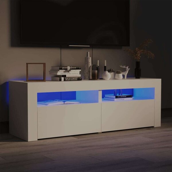 VidaXL TV-szekrény - Fehér - LED - 120cm