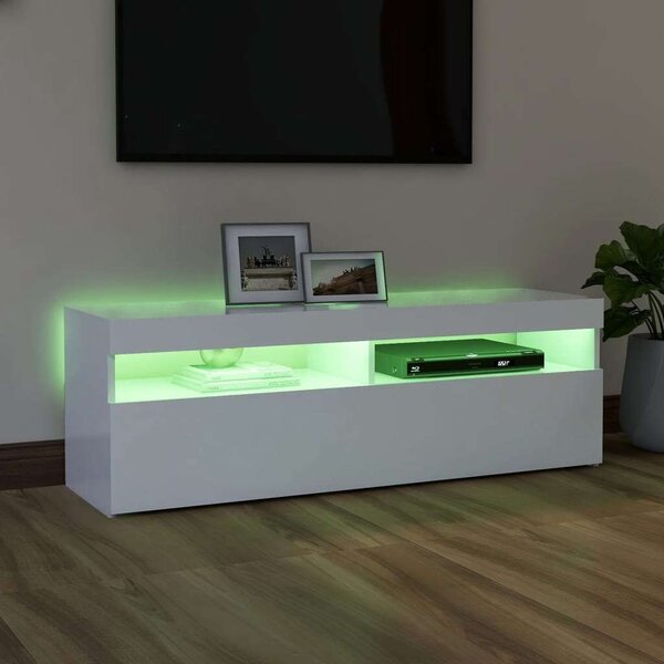 VidaXL TV-szekrény - Fehér - LED - 120cm