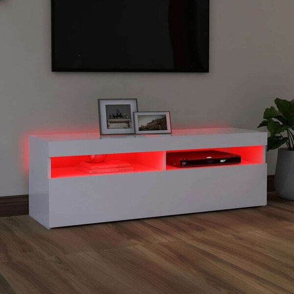VidaXL TV-szekrény - Fehér - LED - 120cm