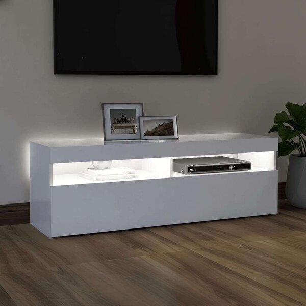 VidaXL TV-szekrény - Fehér - LED - 120cm