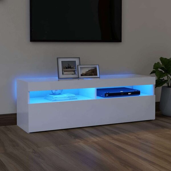 VidaXL TV-szekrény - Fehér - LED - 120cm
