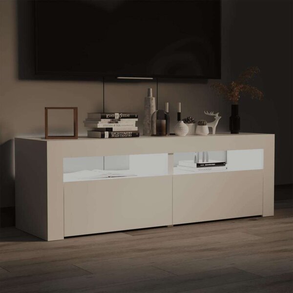 VidaXL TV-szekrény - Fehér - LED - 120cm
