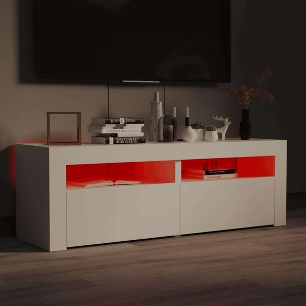 VidaXL TV-szekrény - Fehér - LED - 120cm
