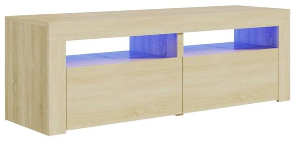 VidaXL TV-szekrény - Sonoma Tölgy - 120cm LED-es
