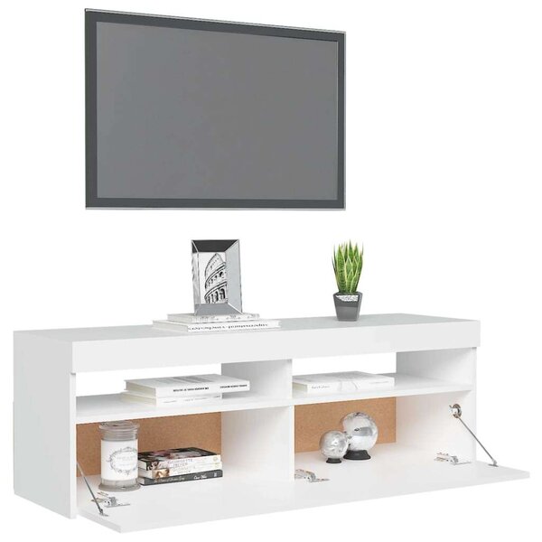 VidaXL TV-szekrény - Fehér - LED - 120cm