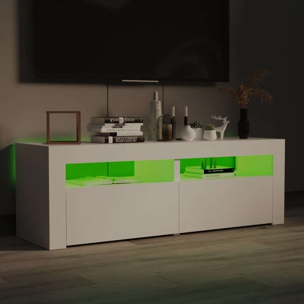 VidaXL TV-szekrény - Fehér - LED - 120cm
