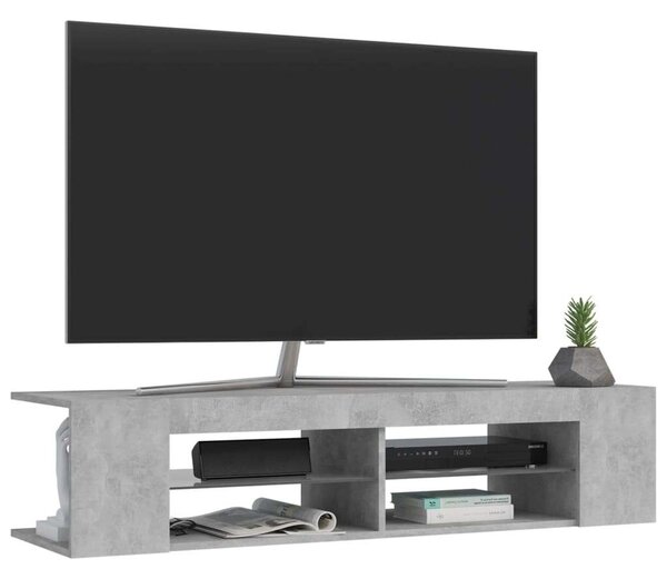 VidaXL TV-szekrény - LED világítás - Betonszürke - 135cm