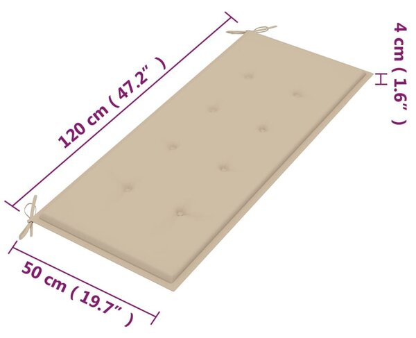 VidaXL Kert Pad - 2 Személyes - 120cm