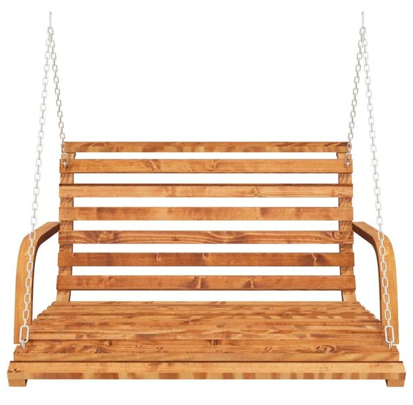 VidaXL tík bevonatú tömör hajlított fa Hintapad 91x130x58cm - barna