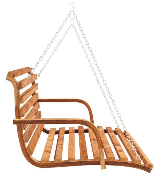 VidaXL tík bevonatú tömör hajlított fa Hintapad 91x130x58cm - barna