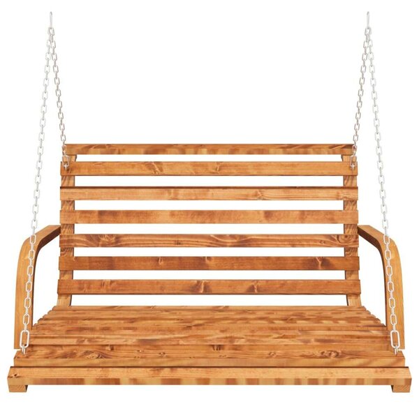 VidaXL tík bevonatú tömör hajlított fa Hintapad 91x130x58cm - barna