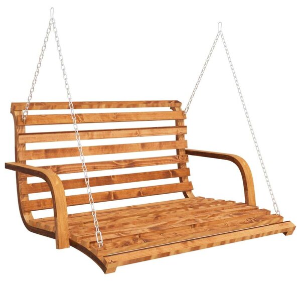 VidaXL tík bevonatú tömör hajlított fa Hintapad 91x130x58cm - barna