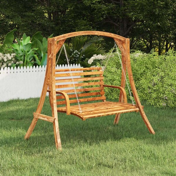 VidaXL tík bevonatú tömör hajlított fa Hintapad 91x130x58cm - barna