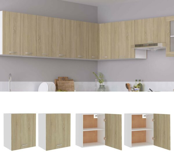 VidaXL Konyhai Falszekrény 2 db-os Sonoma Tölgy 50x31x60 cm