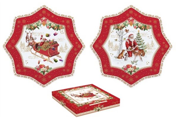 Porcelán desszertes tányér szett - 20cm - Christmas Memories