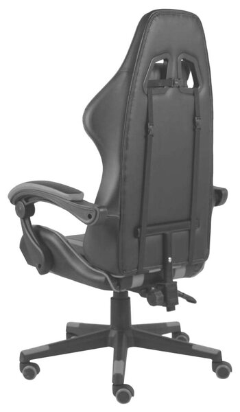 VidaXL fekete és szürke műbőr Gamer szék