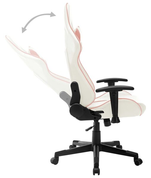VidaXL Gamer Szék - Fehér-Rózsaszín