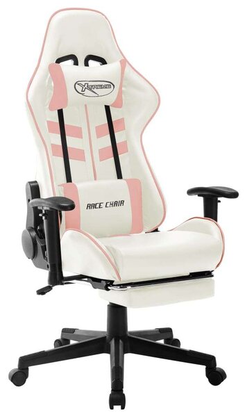 VidaXL Gamer Szék - Fehér-Rózsaszín