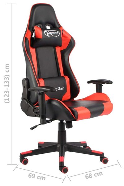 VidaXL Gamer Szék - Piros-Fekete