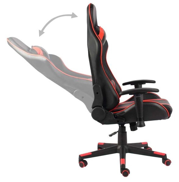 VidaXL Gamer Forgószék - Fekete/Piros - 123-133 cm