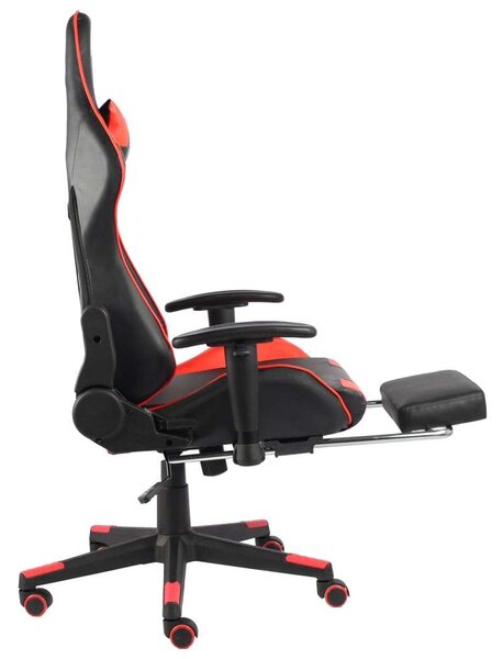 Gamer Szék - Piros - Lábtartóval