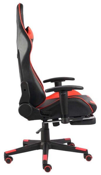 Gamer Szék - Piros - Lábtartóval