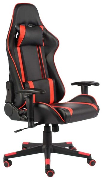 VidaXL Gamer Forgószék - Fekete/Piros - 123-133 cm