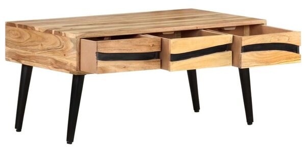 VidaXL tömör akácfa dohányzóasztal 88 x 50 x 42 cm