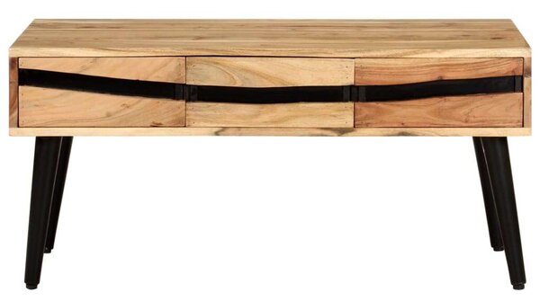 VidaXL tömör akácfa dohányzóasztal 88 x 50 x 42 cm