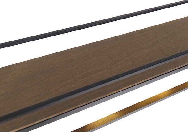 Ipari lógólámpa fekete fa polccal 4-lámpás - Cage Rack